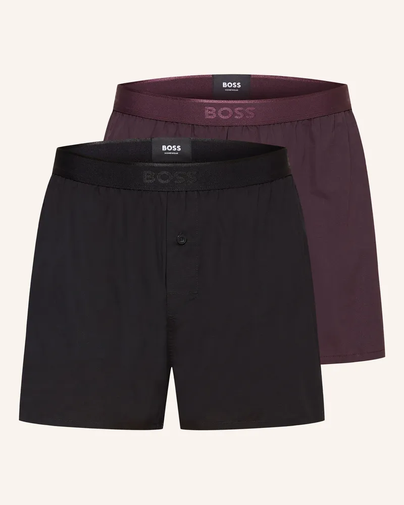 HUGO BOSS 2er-Pack Web-Boxershorts Xmas schwarz Schwarz