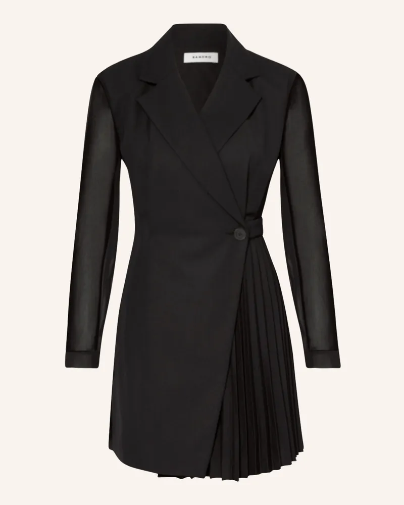 Sandro Wickelkleid schwarz Schwarz