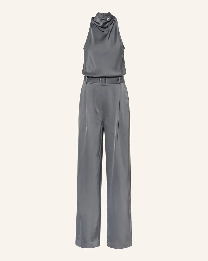 Reiss Jumpsuit Erica Aus Satin grau Dunkelgrau