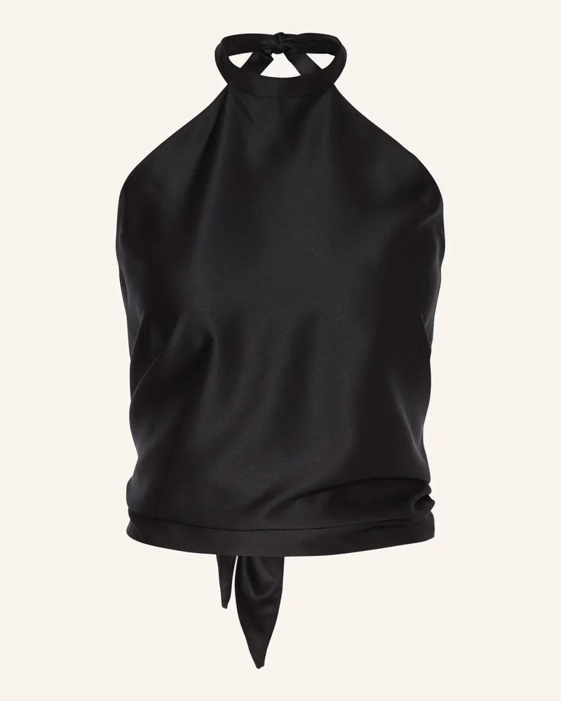 Juvia Neckholder-Top SISSY aus Satin Schwarz