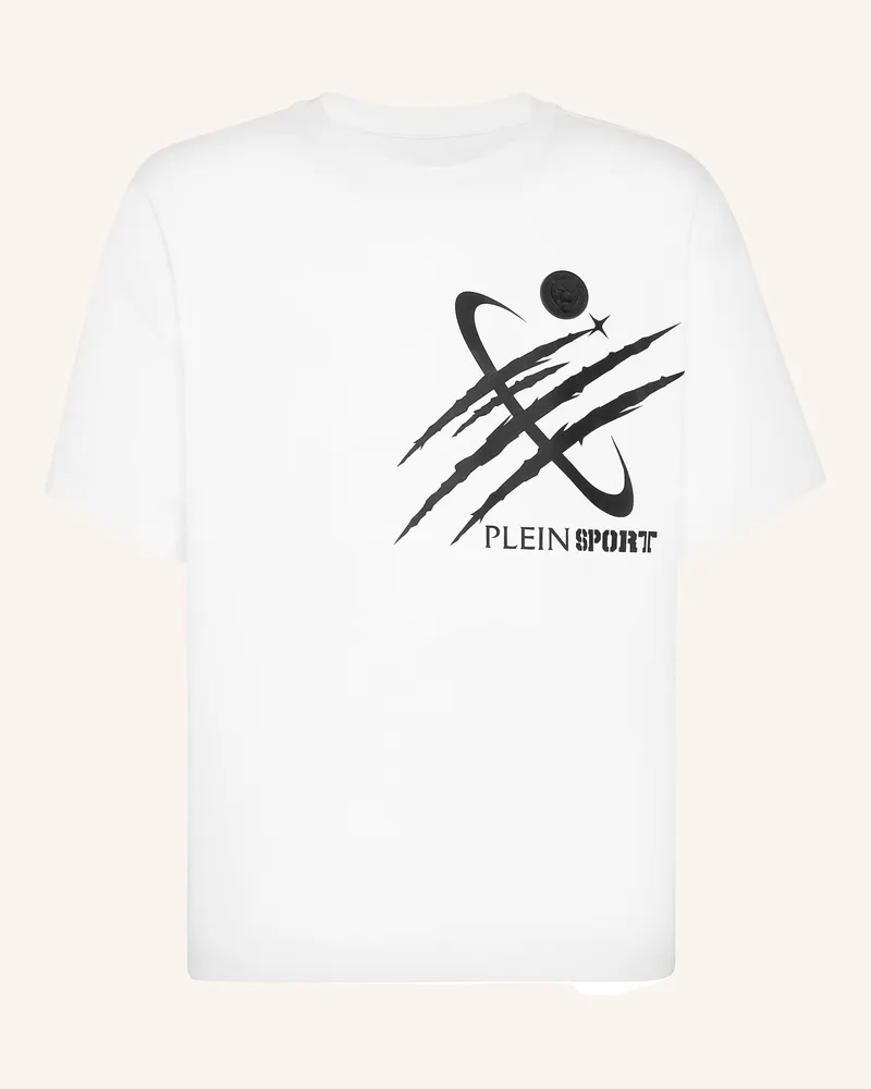 Philipp Plein Plein Sport T-Shirt Rundhalsausschnitt Ss Scratch weiss Weiss