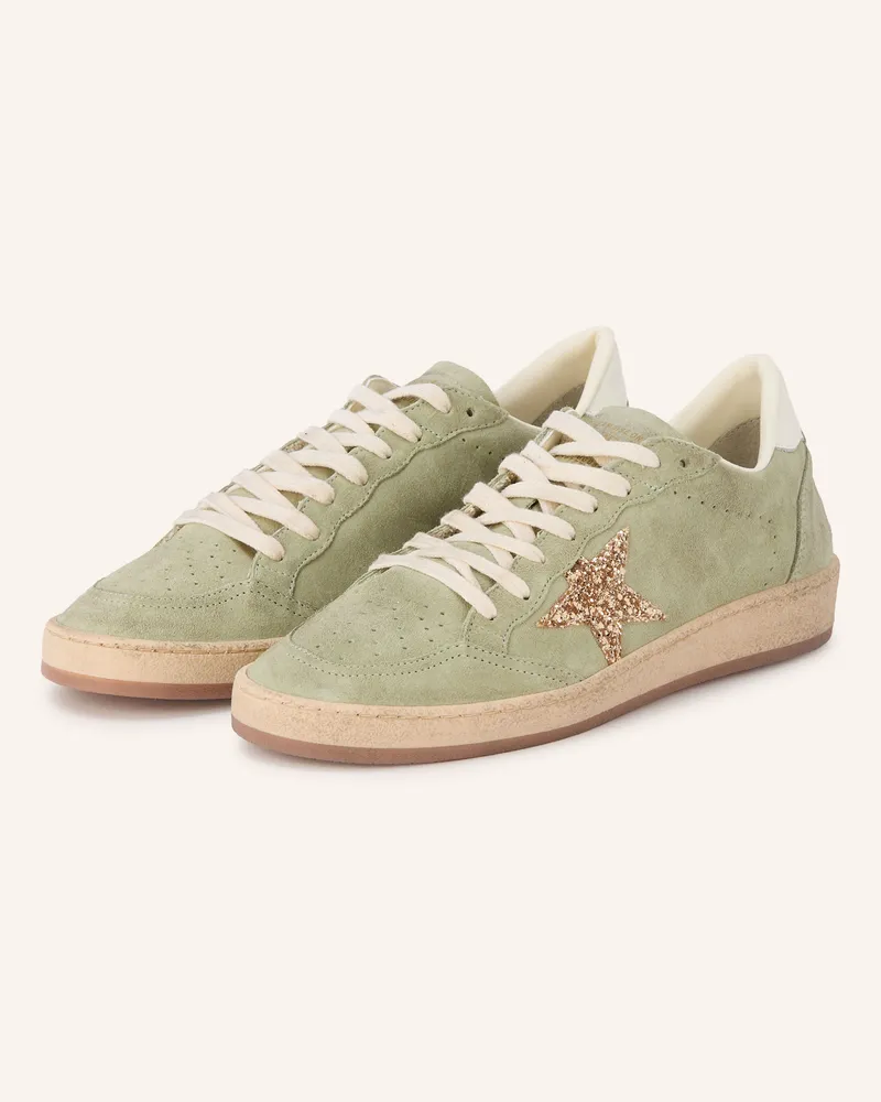 Golden Goose Sneaker Ball Star gruen Hellgrün