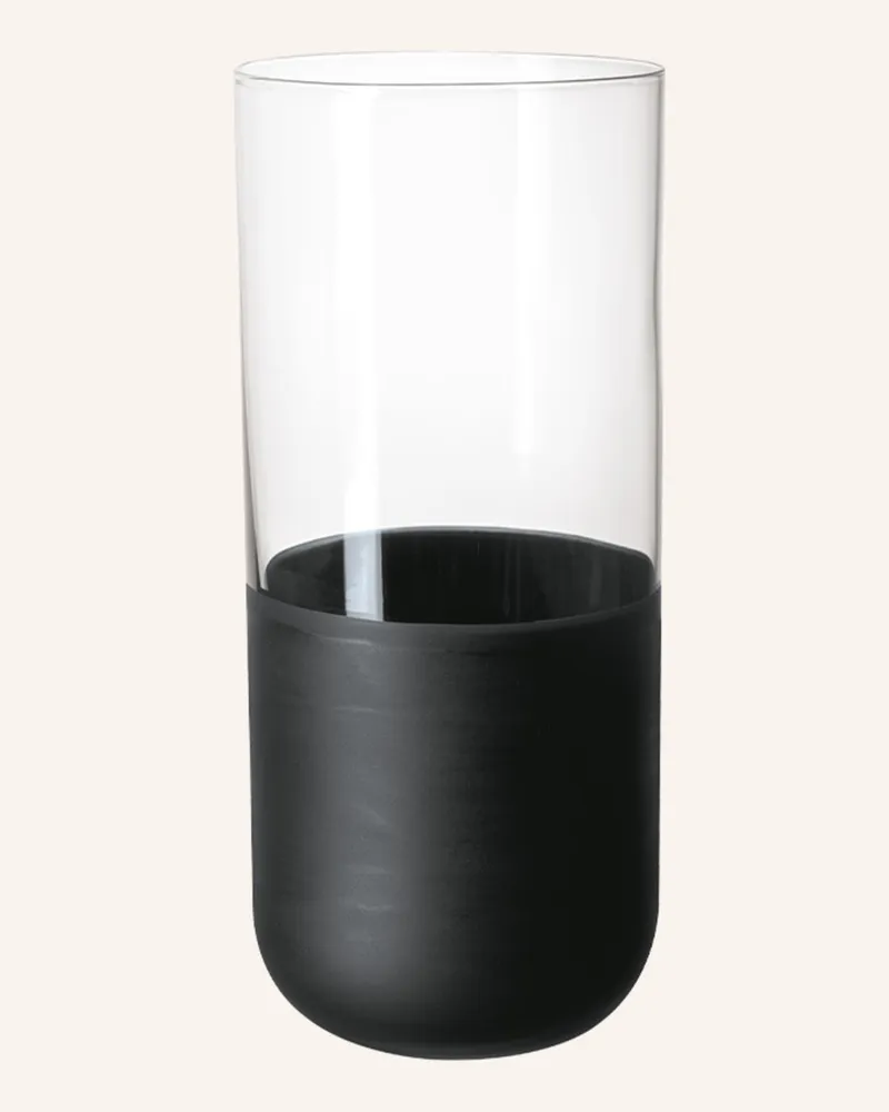 Villeroy & Boch Longdrinkbecher, Set 4tlg. Manufacture Rock transparent Schwarz