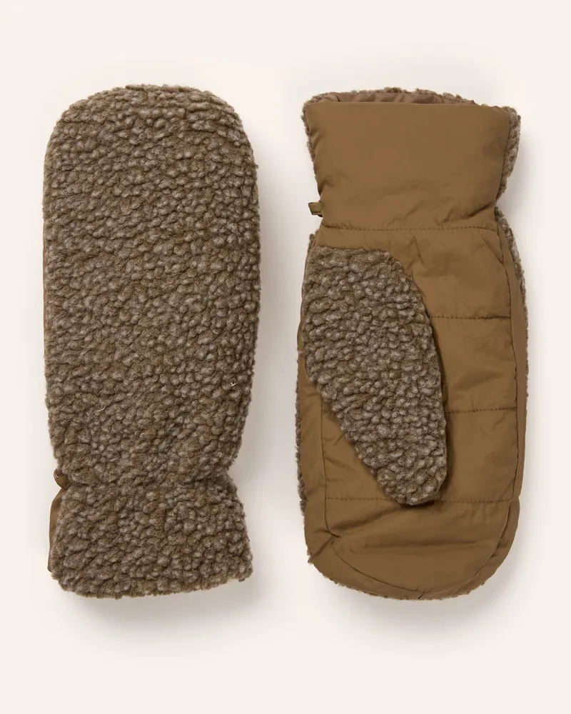 American Vintage Fäustlinge HOKTOWN mit Teddyfell Hellbraun