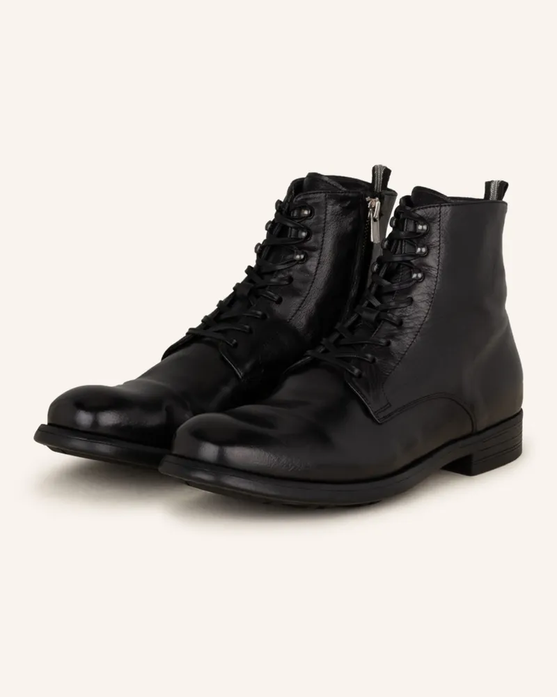 Officine Creative Italia Schnürboots Chronicle 004 schwarz Schwarz