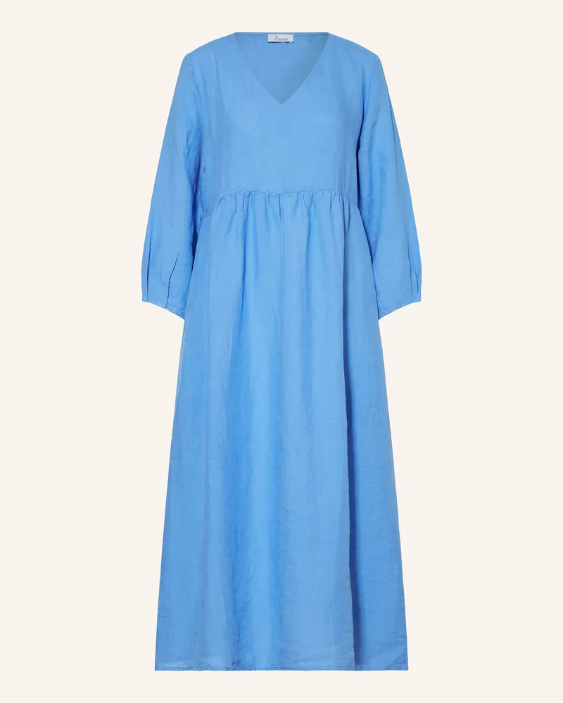 Princess goes Hollywood Leinenkleid mit 3/4-Arm Hellblau