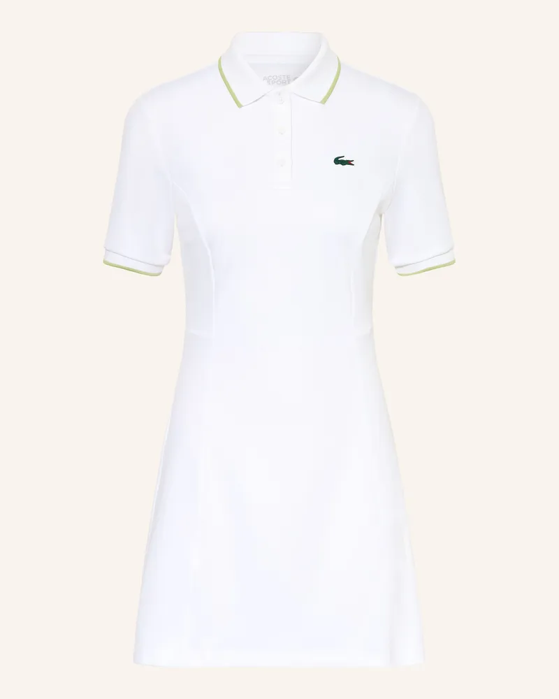 Lacoste Piqué-Polokleid weiss Weiss