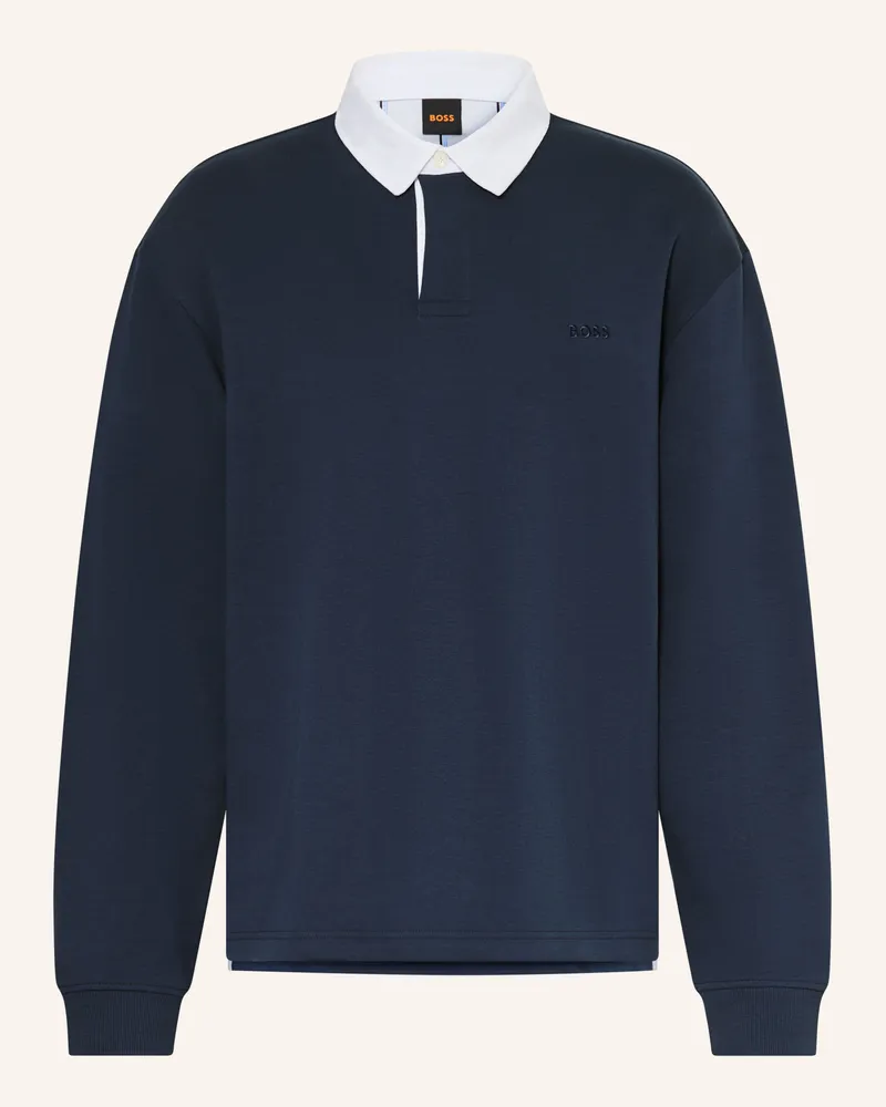 HUGO BOSS Jersey-Poloshirt EXIS Dunkelblau