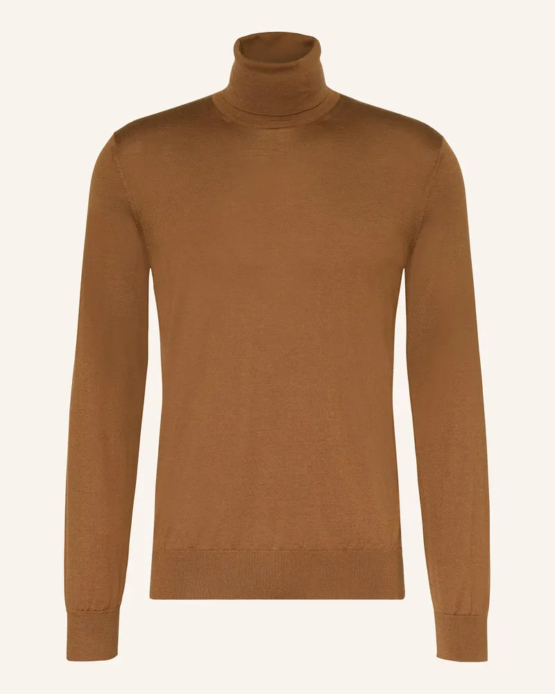 Ermenegildo Zegna Cashmere-Pullover mit Seide Beige