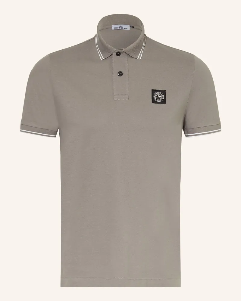Stone Island Piqué-Poloshirt Grau