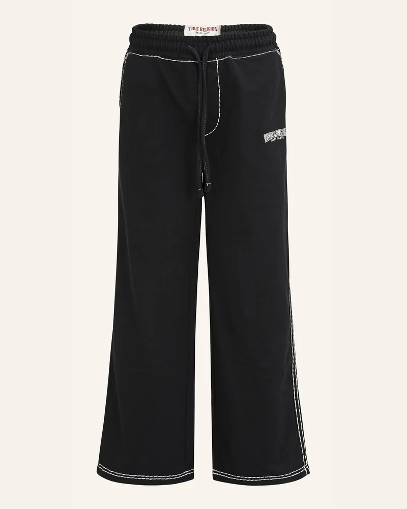 True Religion Jogginghose Taped Super T schwarz Schwarz