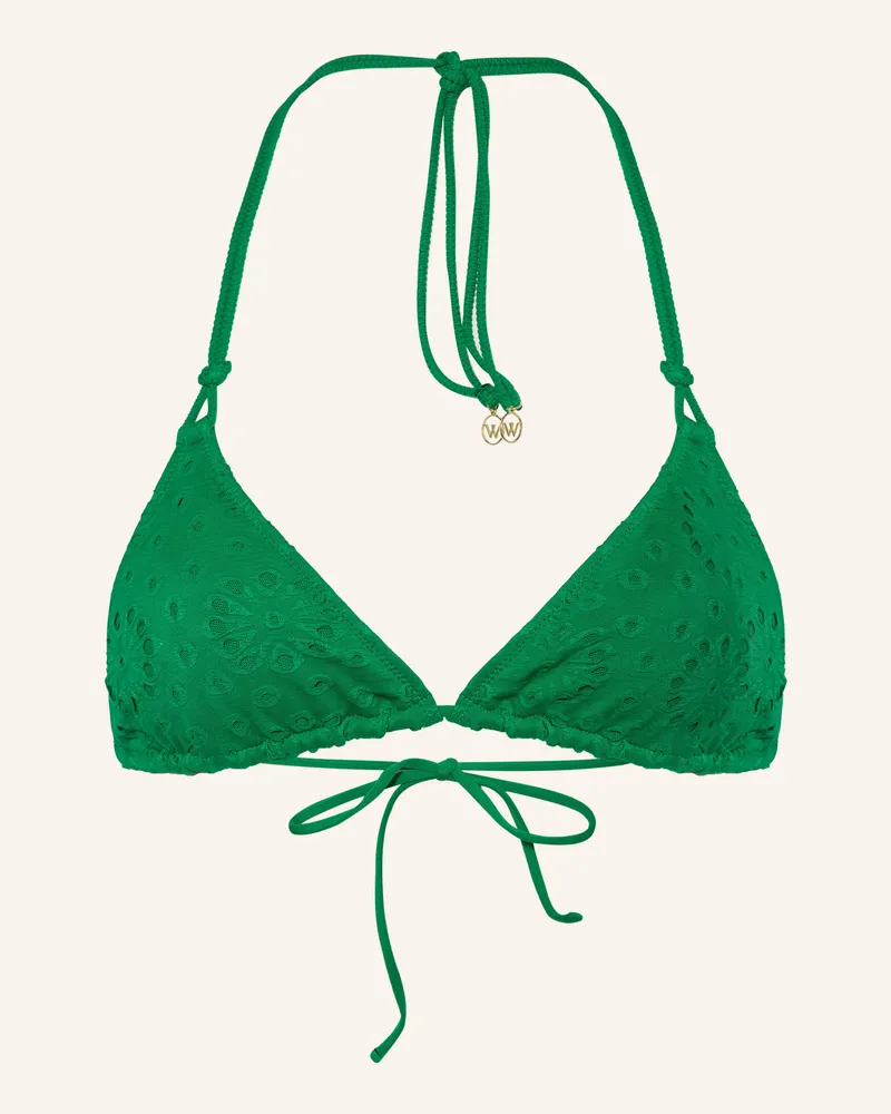 watercult Triangel-Bikini-Top RIVIERA NOTES Grün