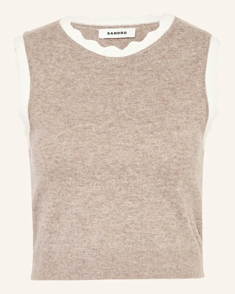 Sandro Cropped-Stricktop Taupe