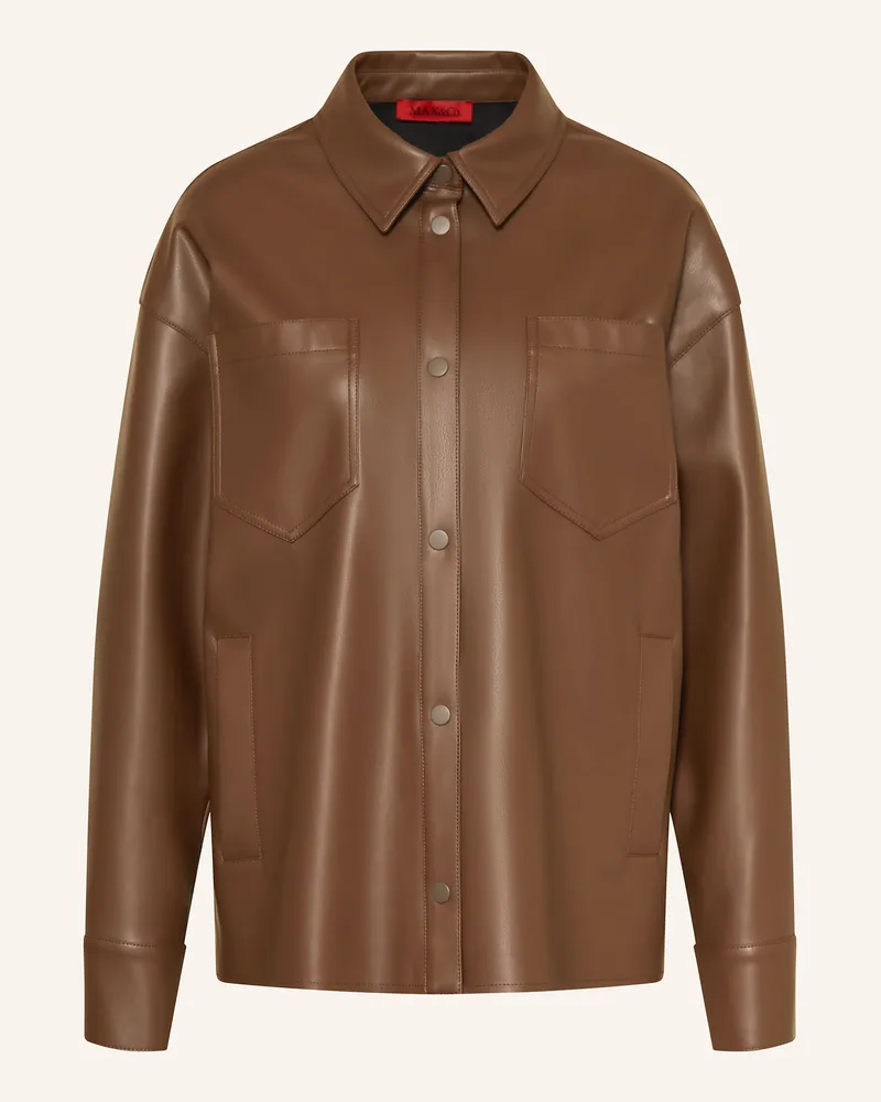 MAX&Co. Overjacket FURIO in Lederoptik Braun