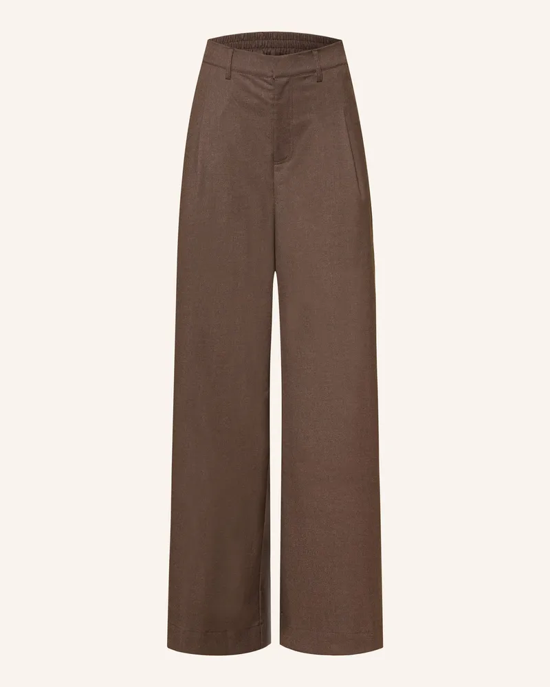 Mrs & HUGS Marlenehose braun Dunkelbraun