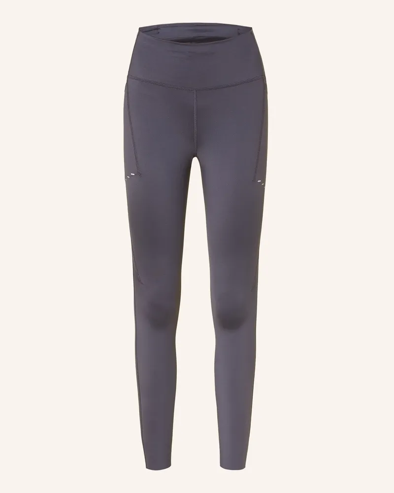 Nike Lauf-Tights Swift grau Dunkellila