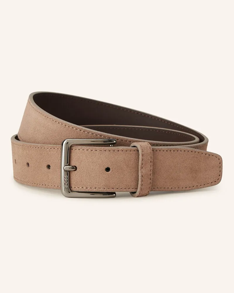 HUGO BOSS Ledergürtel RONNIE Beige
