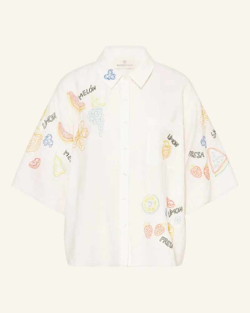 watercult Hemdbluse Fruitbowl Mit Stickereien weiss Ecru