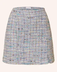 Rich&Royal Tweed-Rock mit Pailletten und Glitzergarn Blau