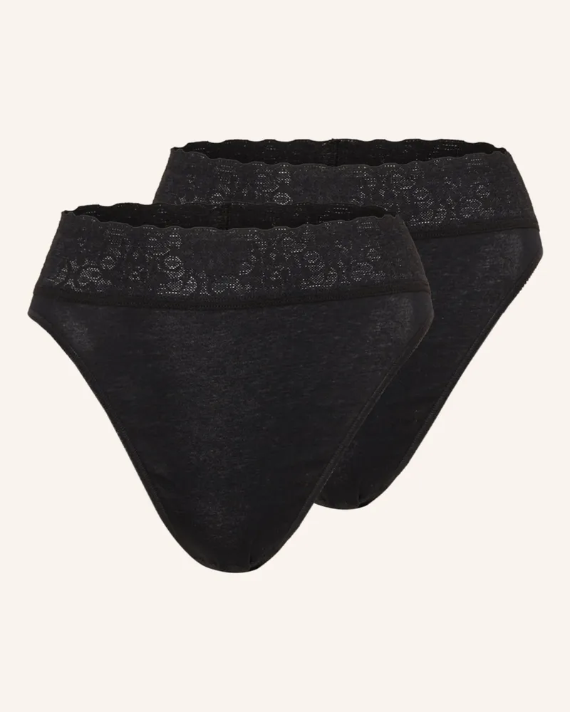 Calida 2er-Pack Panties Iconics schwarz Schwarz