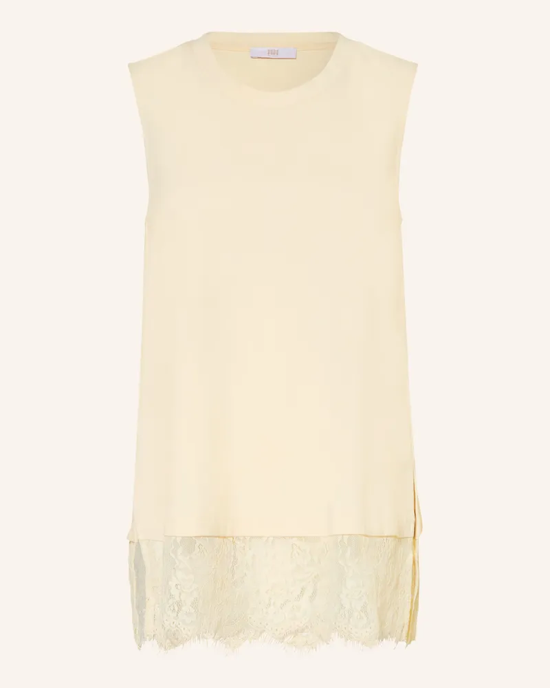 Riani Top Mit Spitze beige Creme