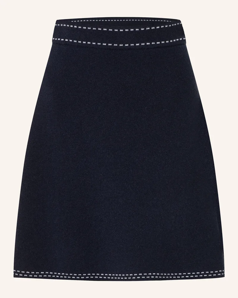 lilienfels Strickrock mit Cashmere Dunkelblau