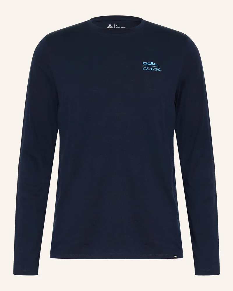 Odlo Funktionsshirt Merino 200 X Frozen Lake Aus Merinowolle blau Dunkelblau