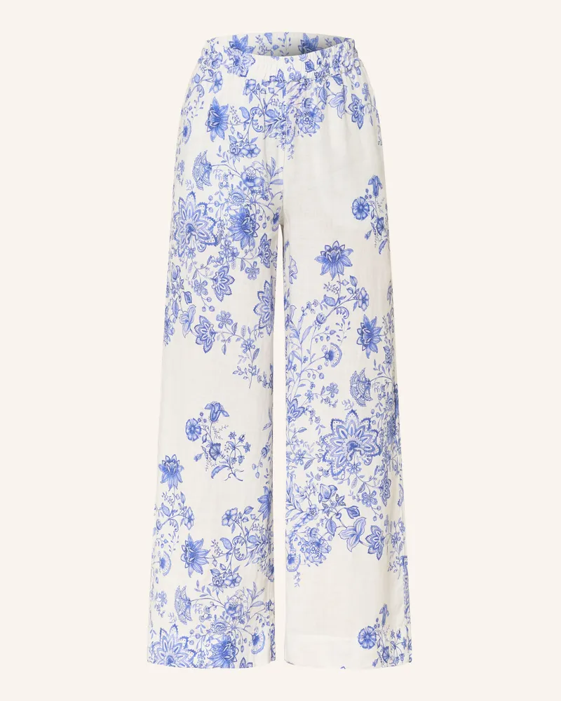tonno e panna Marlenenhose Aus Leinen weiss Creme