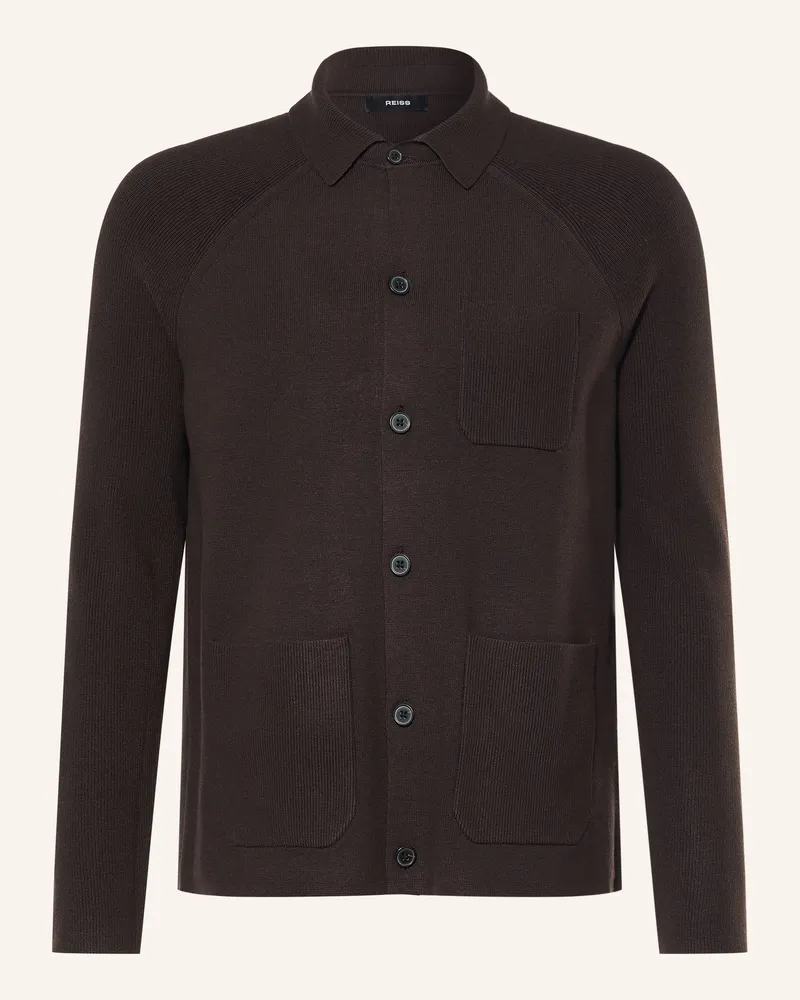 Reiss Strickjacke Fitzwilliam braun Dunkelbraun