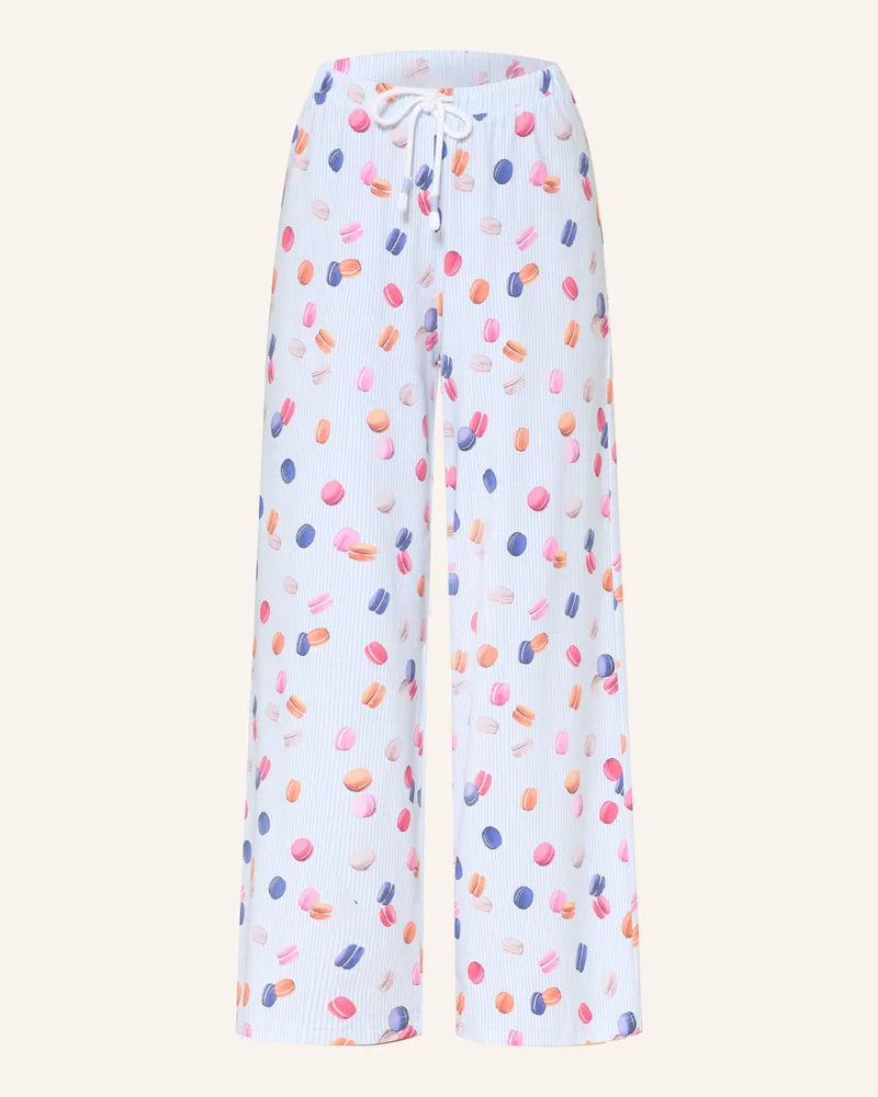 Mey Schlafhose Serie FLYING MACARONS Hellblau