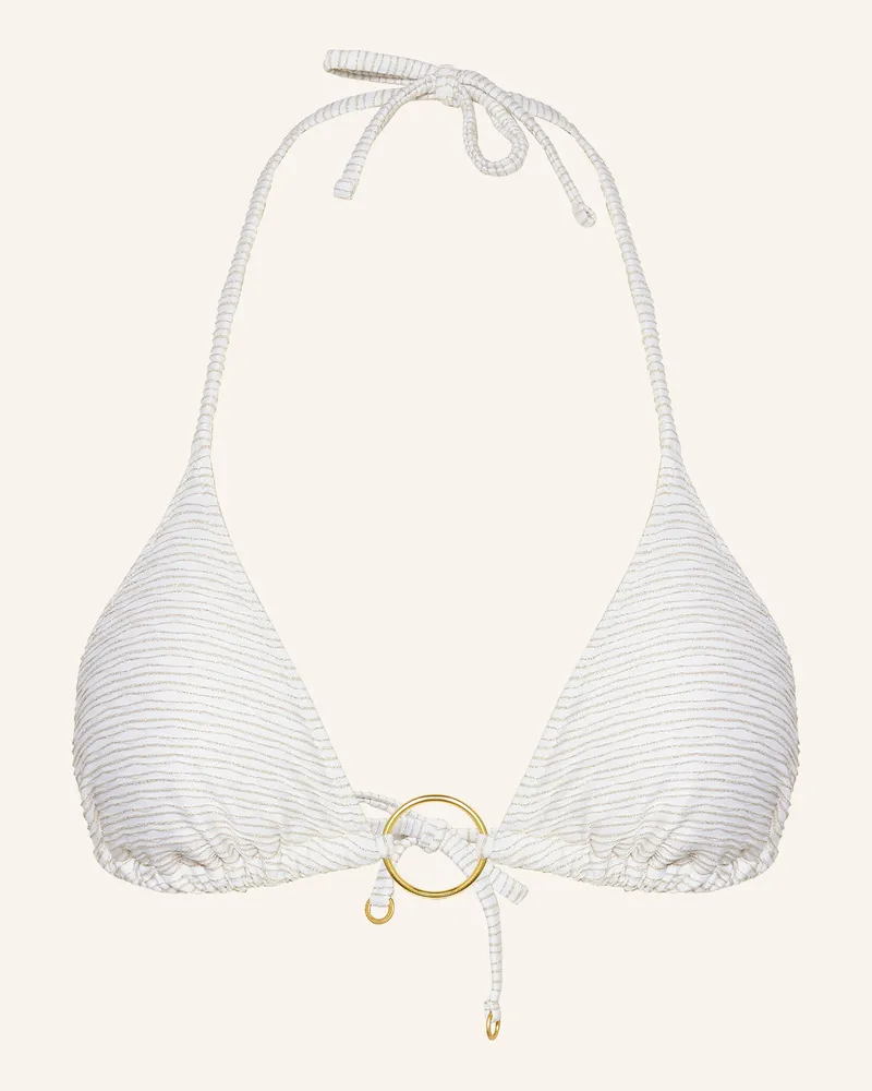 Banana Moon Triangel-Bikini-Top JOTRAO CALICARI mit Glitzergarn Weiss