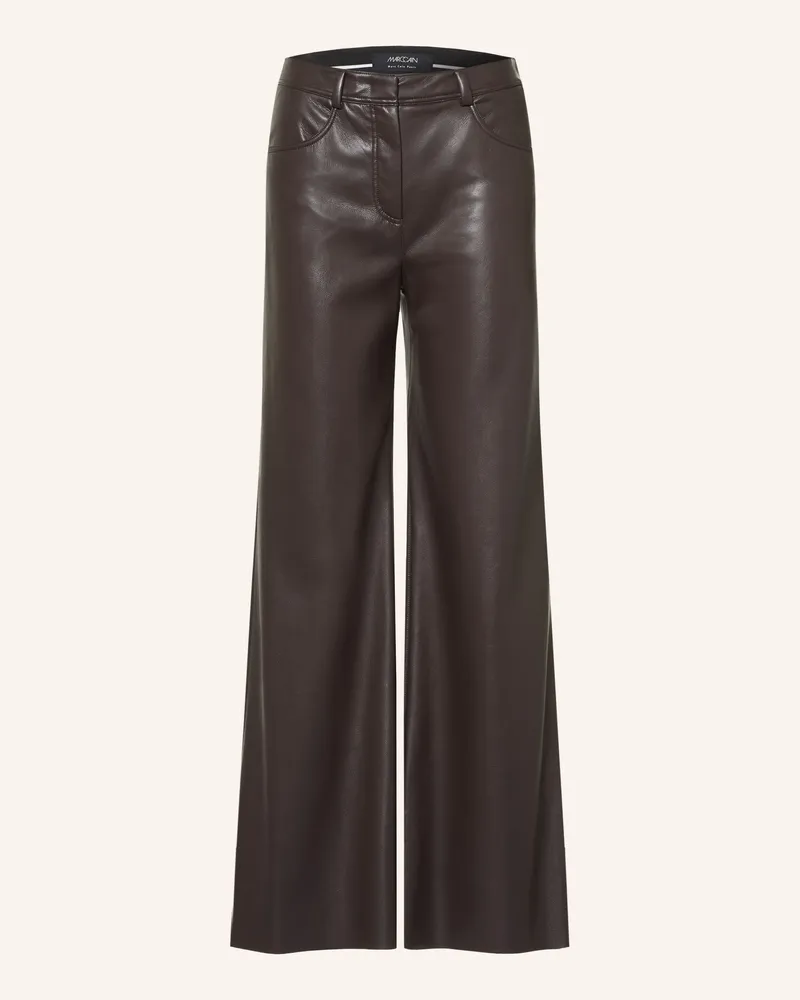 Marc Cain Hose Warri In Lederoptik braun 698