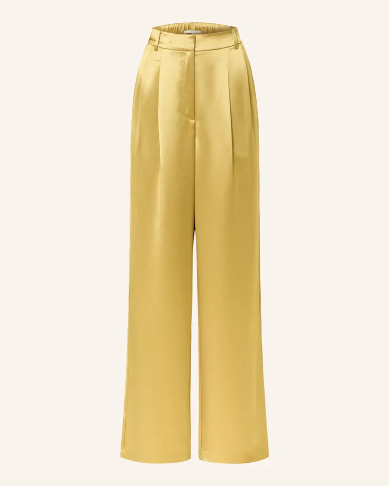 Herzen's Angelegenheit Marlenehose Aus Satin gruen Khaki