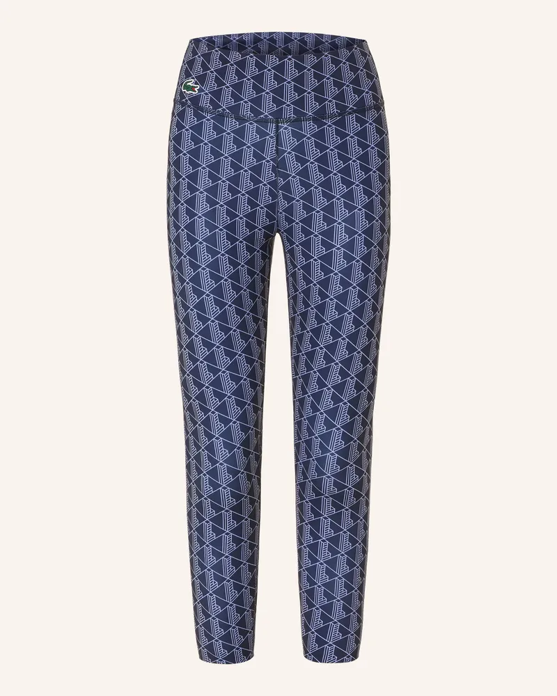 Lacoste Funktionswäsche-Hose mit verkürzter Beinlänge Dunkelblau