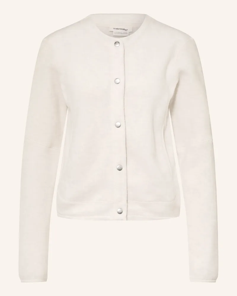 Icebreaker Fleecejacke Merino 800 Realfleece™ Mit Merinowolle weiss Creme