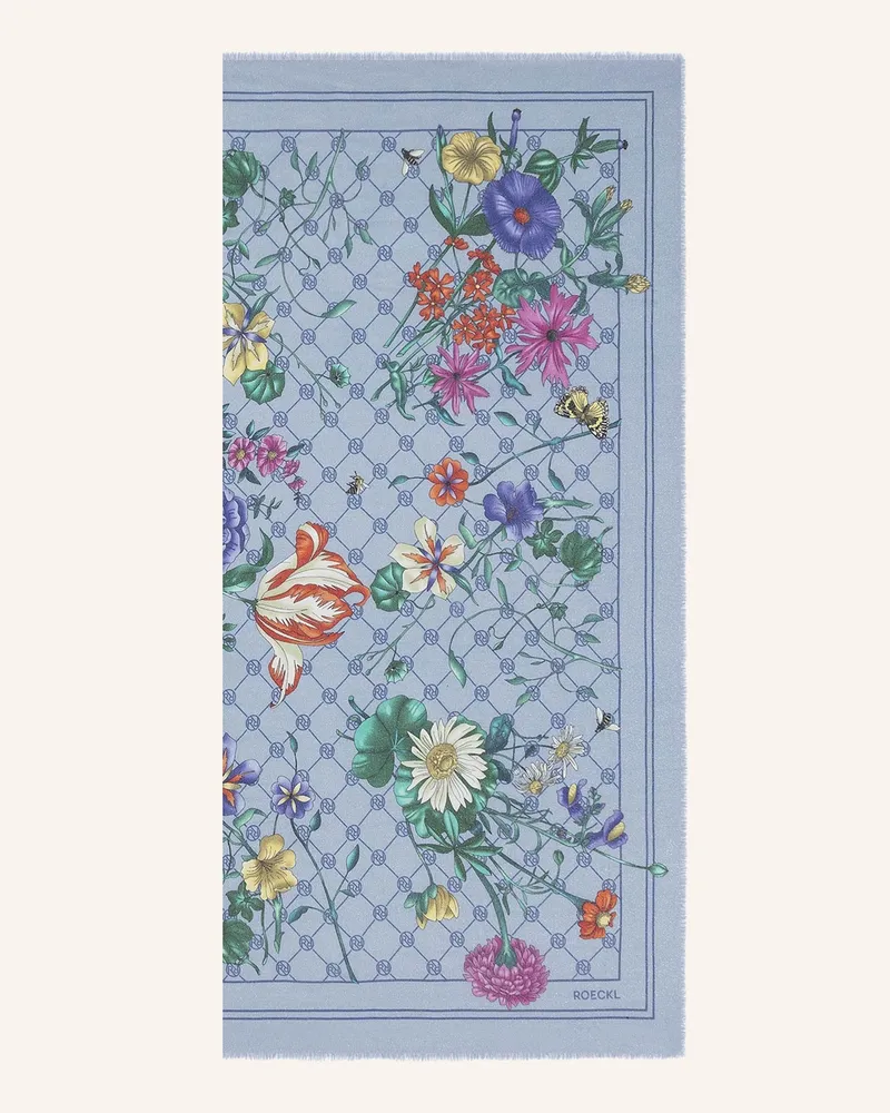 Roeckl Tuch Glowing Bouquet blau Dunkelblau
