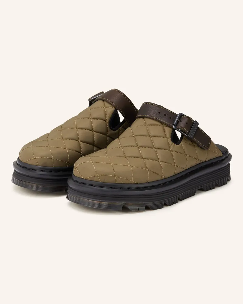 Dr.Martens Mules Zebzag gruen Oliv