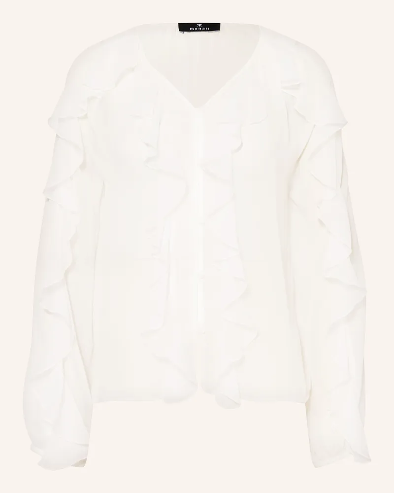 monari Bluse Mit Volants weiss Weiss