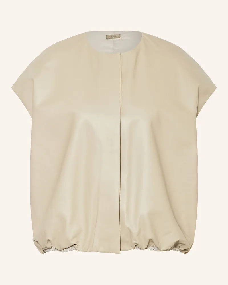 UTZON Lederweste Khaki