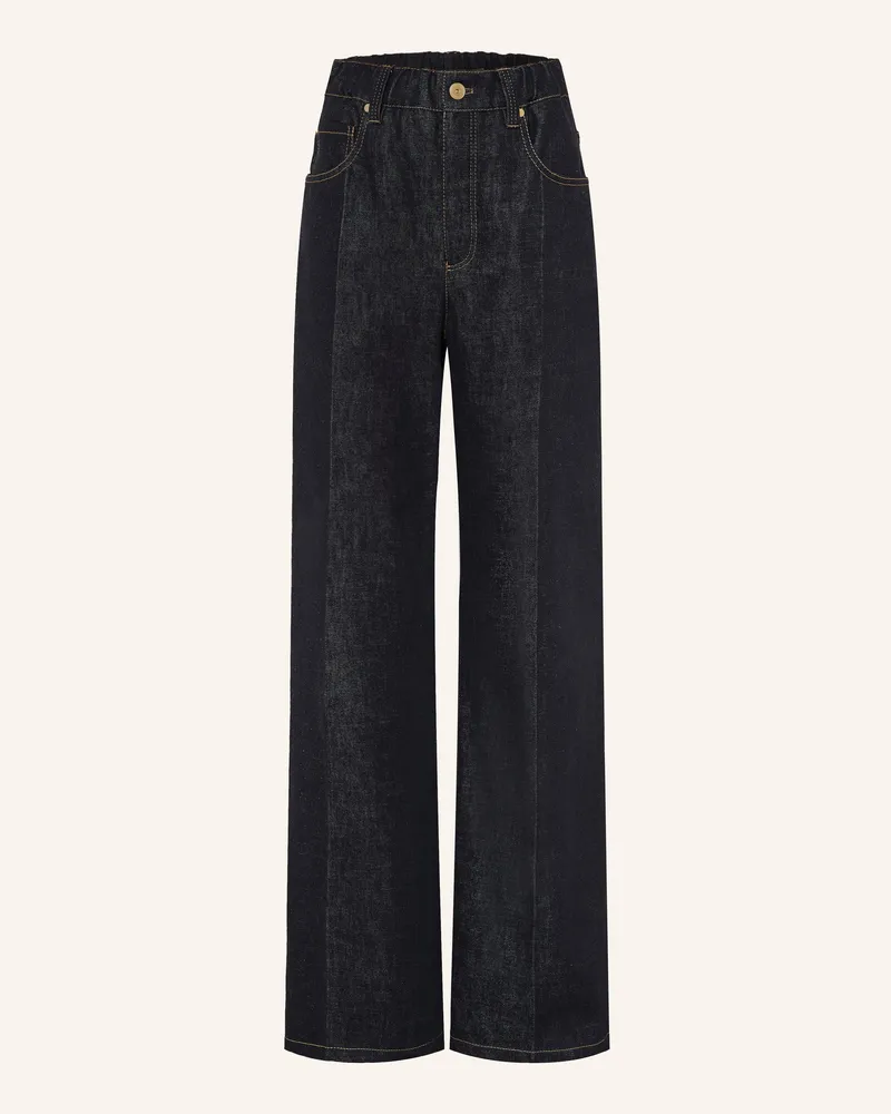 Brunello Cucinelli Wide Leg Jeans blau C001