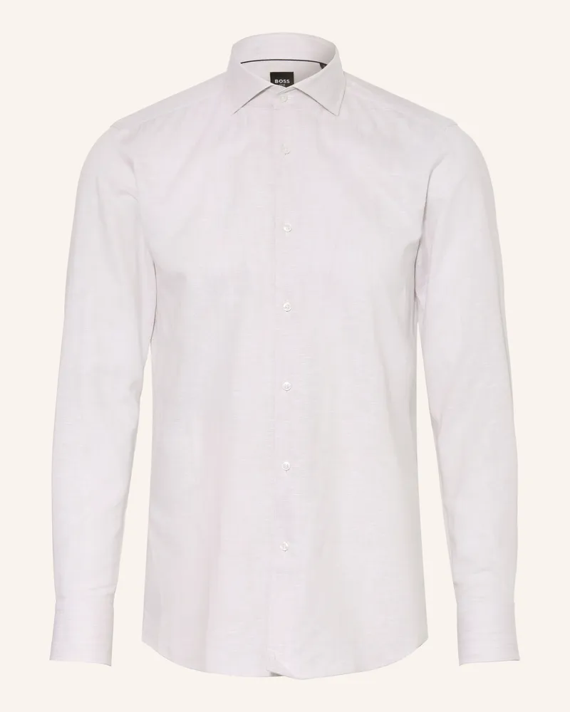 HUGO BOSS Hemd HANK Slim Fit mit Leinen Beige