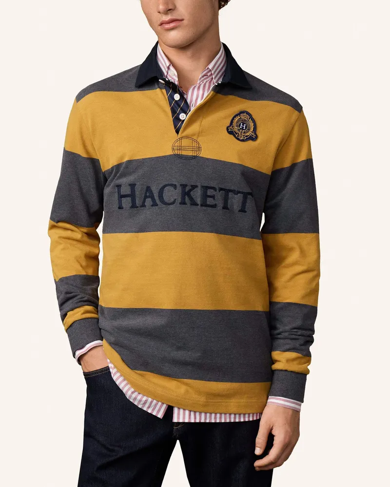Hackett Poloshirt HERITAGE CREST STRIPE Gelb