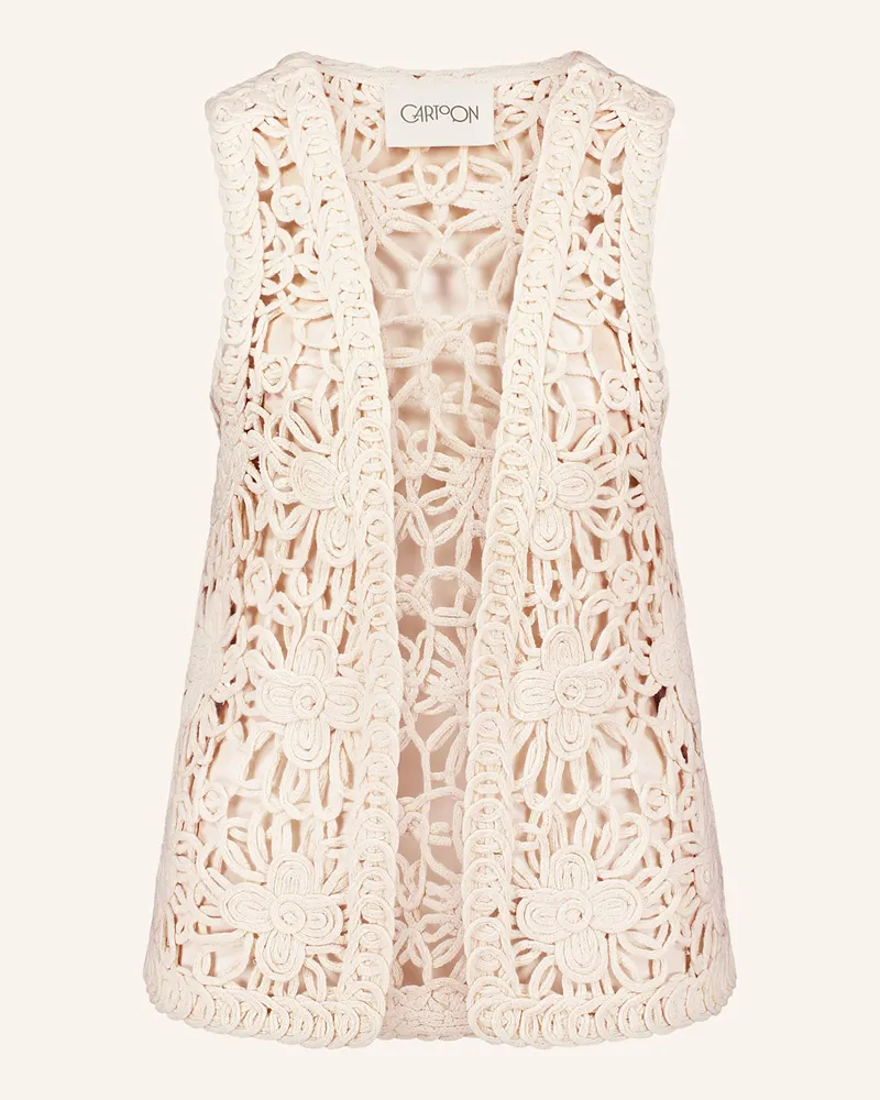 Cartoon Strickhülle Creme