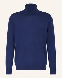 Strokesman's Rollkragenpullover aus Merinowolle Blau