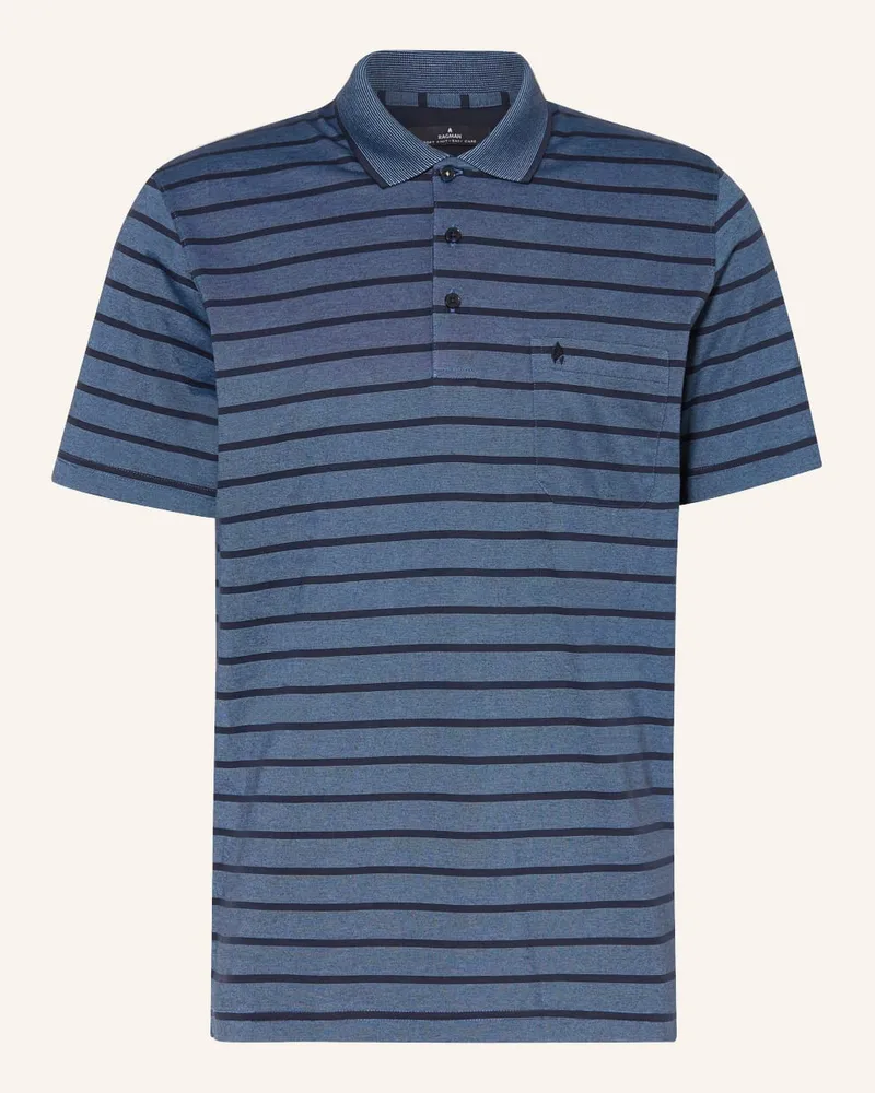 Ragman Jersey-Poloshirt Blau