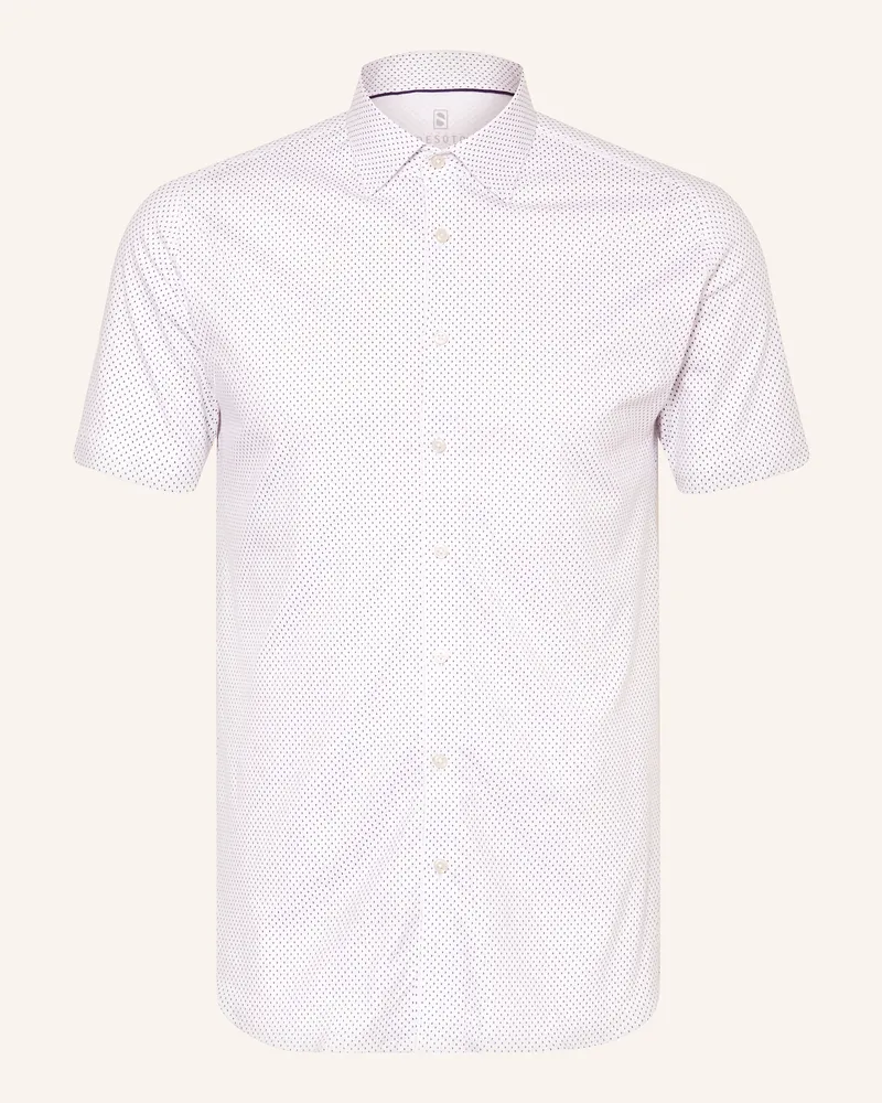 DESOTO Kurzarm-Hemd Slim Fit Weiss
