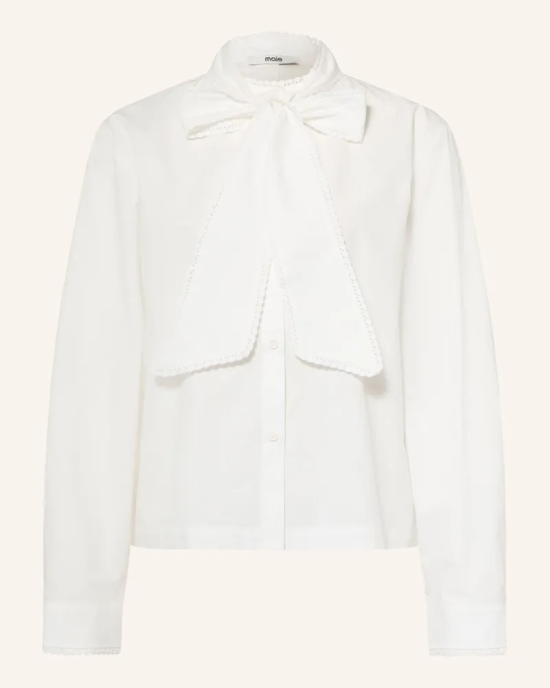 Maje Bluse Mit Abnehmbarer Schluppe weiss Weiss