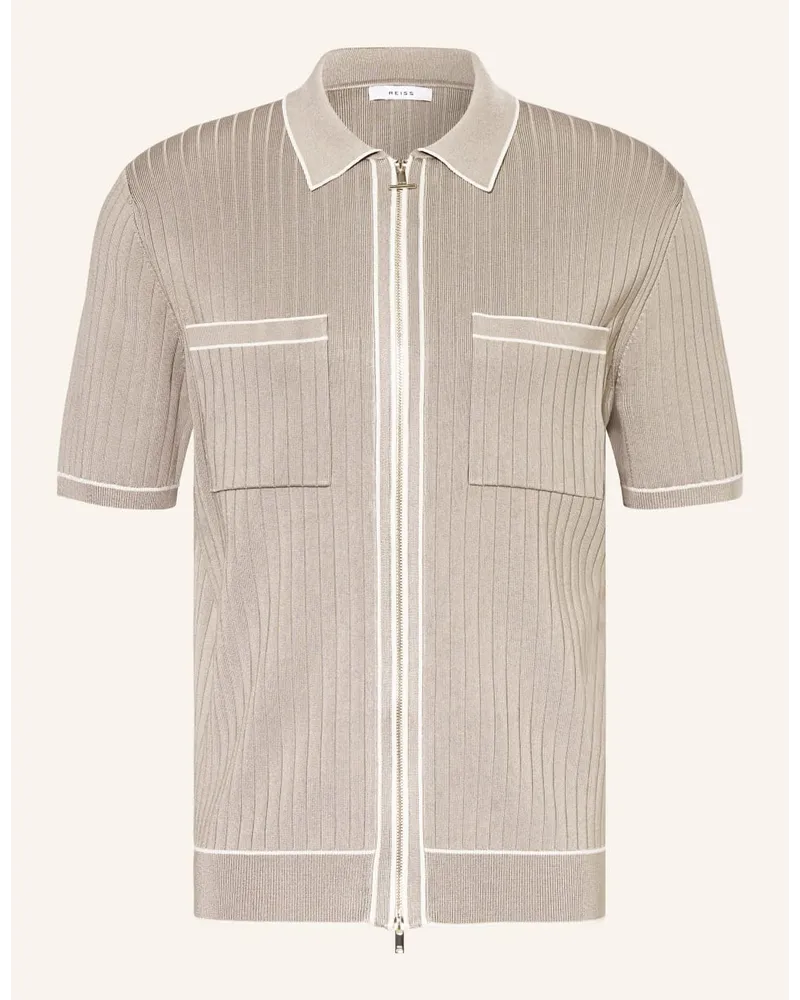 Reiss Strickhemd CHRISTOPHE Slim Fit Beige