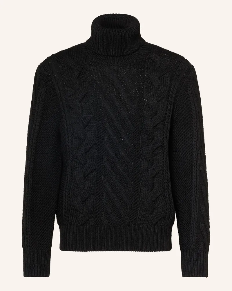 HUGO BOSS Rollkragenpullover Scanlon schwarz Schwarz