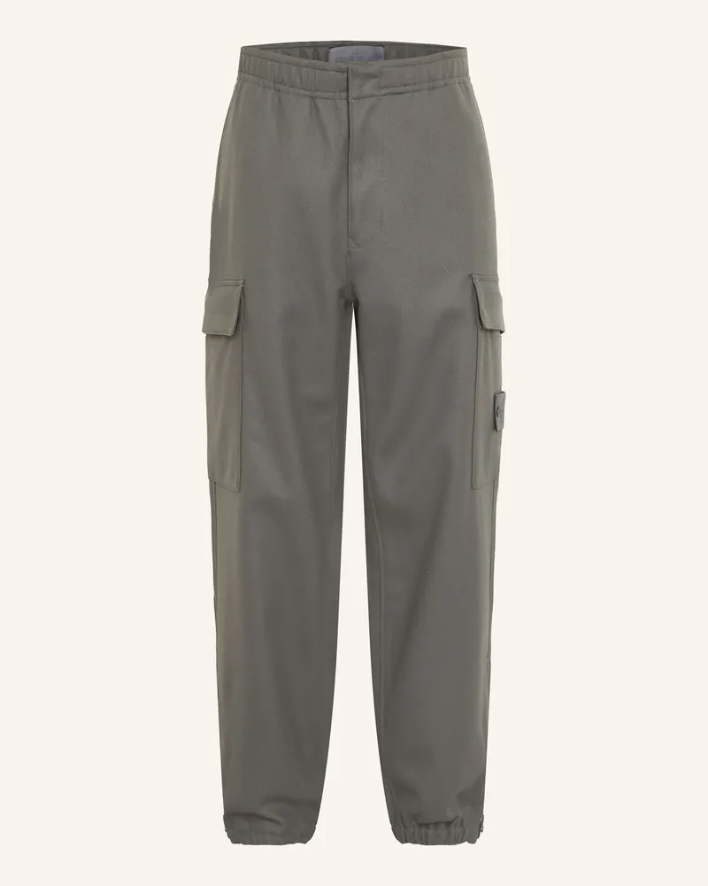 Stone Island Cargohose GHOST aus Flanell Grau
